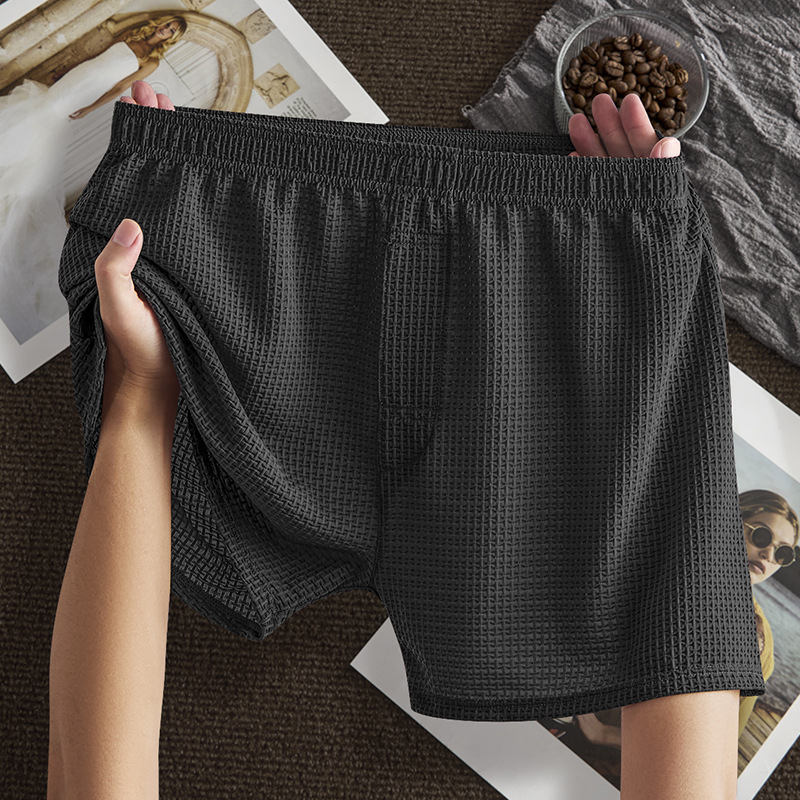 Nylon Ice Silk Aro Pants Summer Ultra-thin Breathable Ice Silk Mesh Men's Underwear Loose plus size Men's Boxer Pants