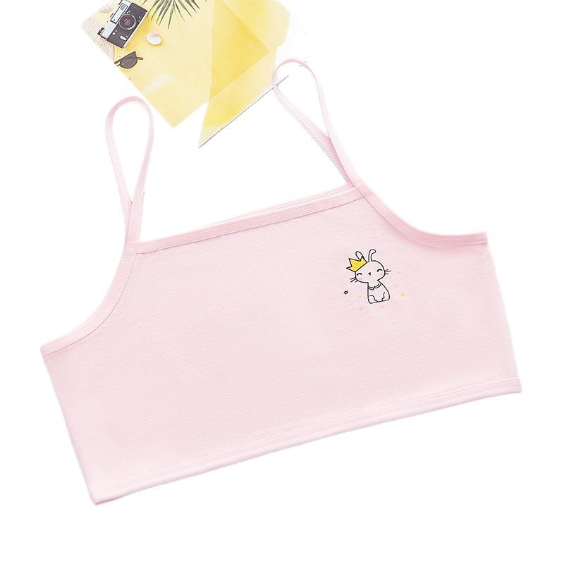 Girls' Intimates, Primary School Students' Development Period, 7 to 15 Years Old, Kidsren's First Stage Wearing Camisole Girl's Bra