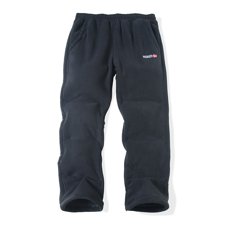 Foreign Trade Norwegian Orders! Men's Winter Thickeneded Polar Fleece Warm Lamb Velvet Sports Casual Straight Sweatpants Trendy