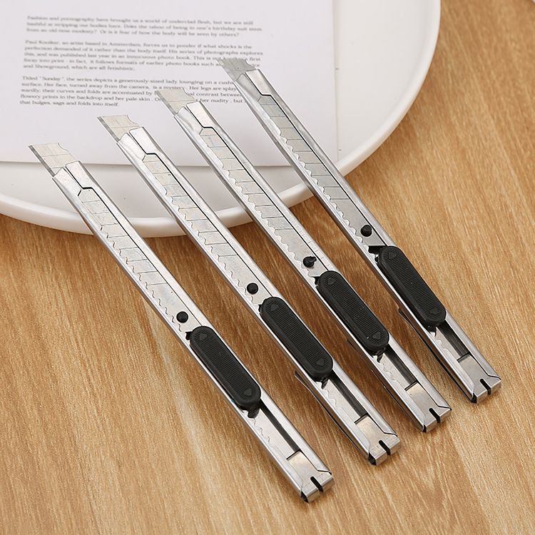 small size Stainless Steel Utility Knife Portable Changeable Blade Office Supplies Metal Paper Cutter Student Stationery Tool Knife