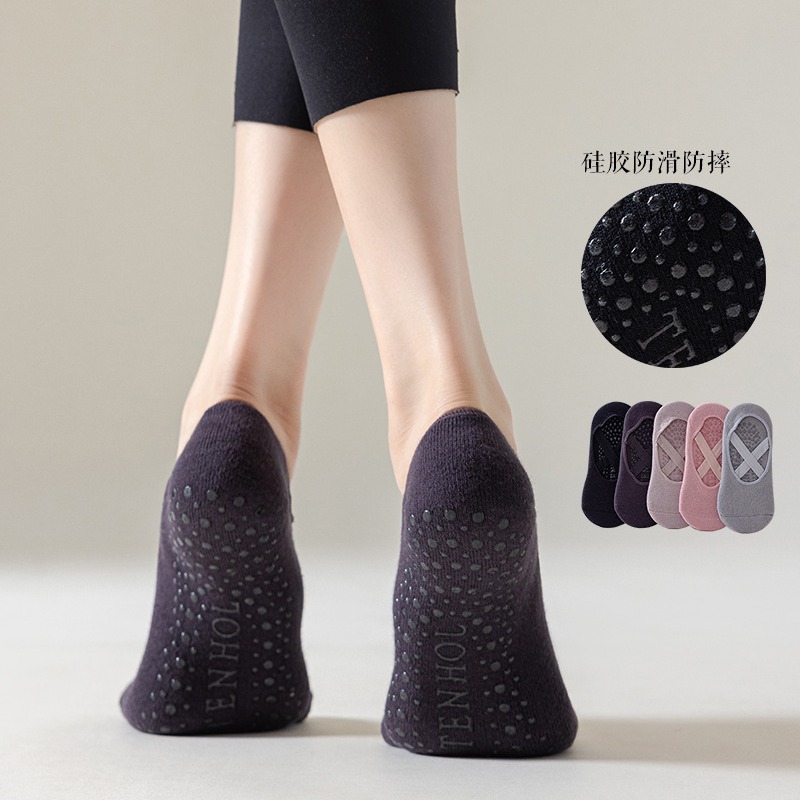 Non-Slip Yoga Socks Pilates Socks Women's Floor Professional Sports Straps Spring and Summer Cotton Amazon Foreign Trade Sports Socks