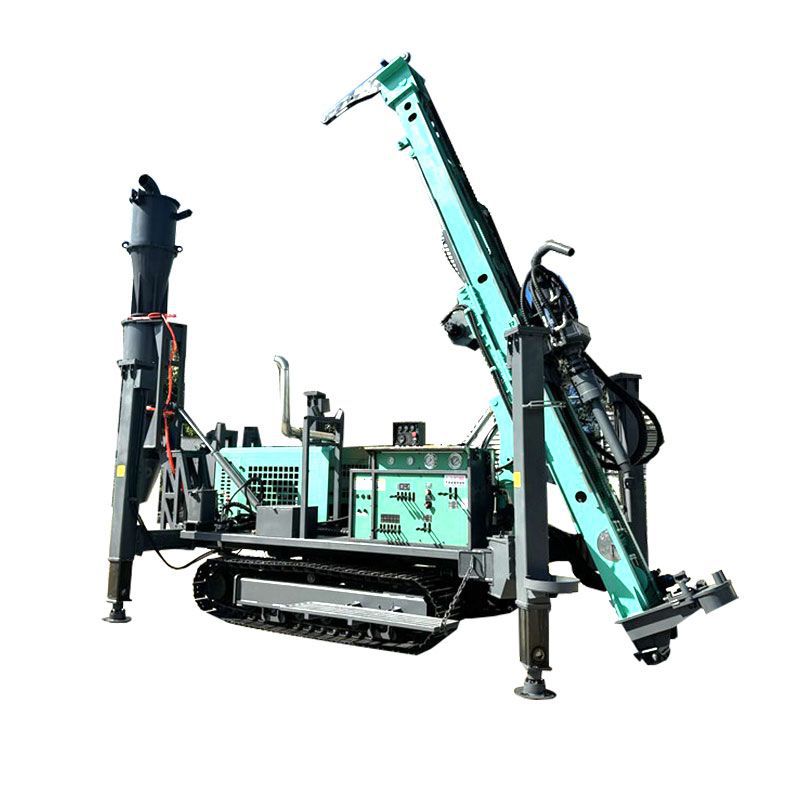 RC500 gas lift reverse circulation drilling rig crawler rock powder sampler metal mine pneumatic sampling rig