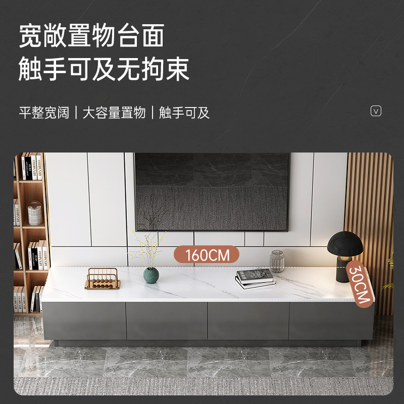 Tv Cabinet Modern Simple Coffee Table Combination Small Apartment Home Living Room Light Luxury Italian Floor Cabinet Bedroom Tv Cabinet