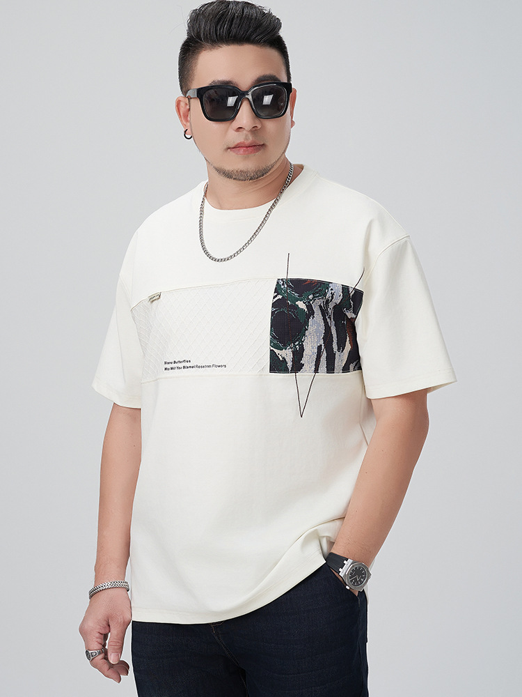 230 г тяжелая футболка с коротким рукавом плюс размер для мужчин кросс-бордерная оптовая мода трендовая персонализированная свободная