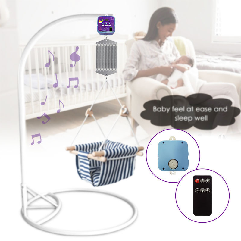 Purple remote control cradle controller integrated swing newborn crib up and down swing cradle