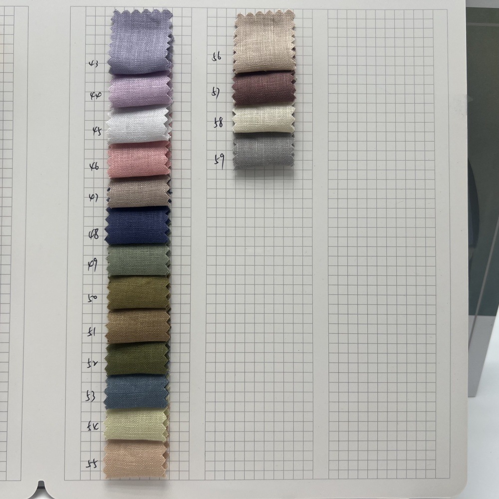 Spring and Summer Pure Color Hemp Fabric 155g Pure Hemp Fabric Men's and Women's Shirts and Trousers Pure Hemp Fabric in Stock
