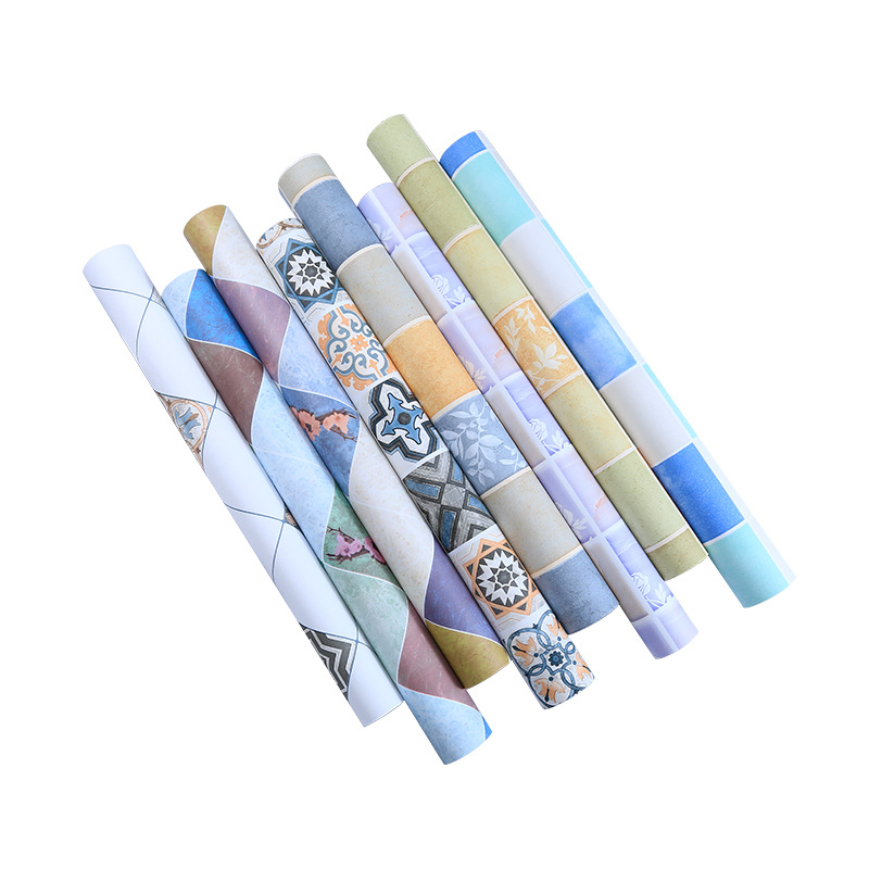 Cross-border manufacturers wholesale bathroom waterproof wall stickers bathroom moisture-proof self-adhesive wallpaper wallpaper kitchen renovation stickers