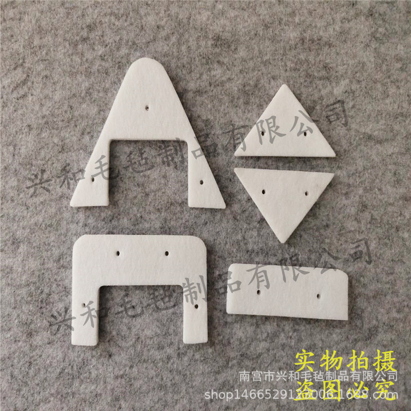 Wholesale Glass Cleaning Cotton Triangle Pads Square Pads White Absorbent Cotton Pads Glassware Accessories Felt Cotton Pads