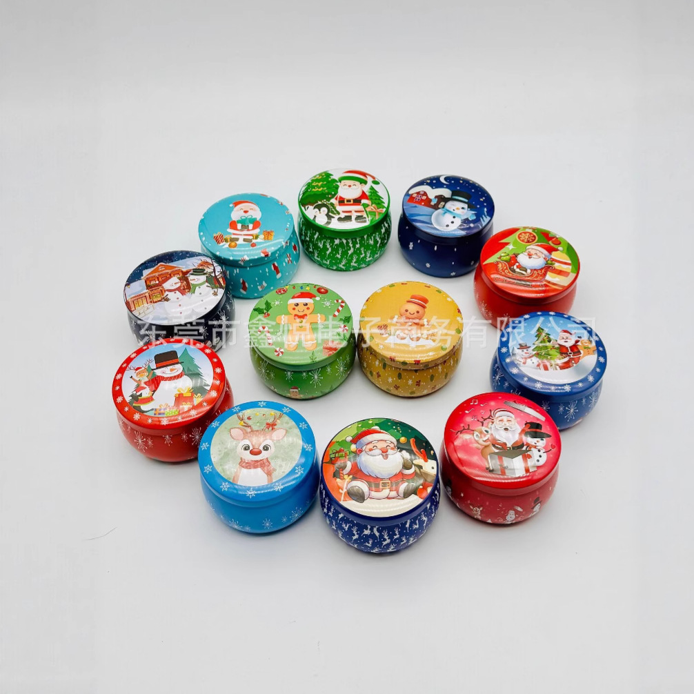 Жестяная банка ароматической свечи на Рождество для спальни долговечный аромат в помещении