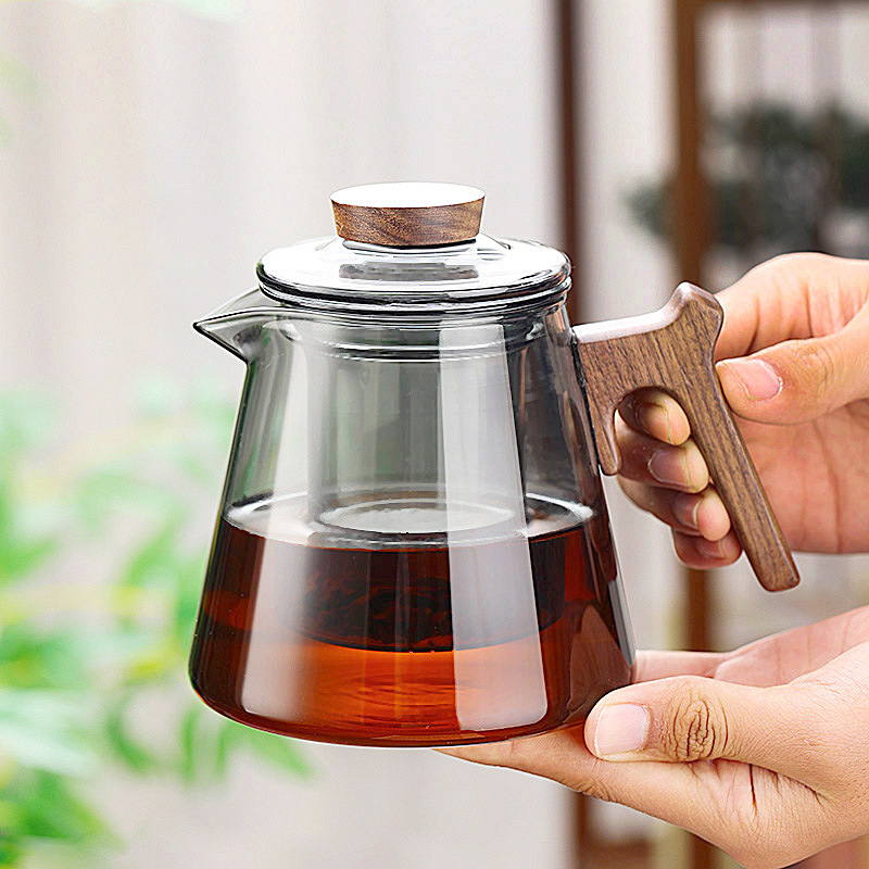 Стеклянный чайник для кросс-бордера Высокотемпературный чайник Домашний чайный набор Чайник-одиночка Новый здоровый кипятильник