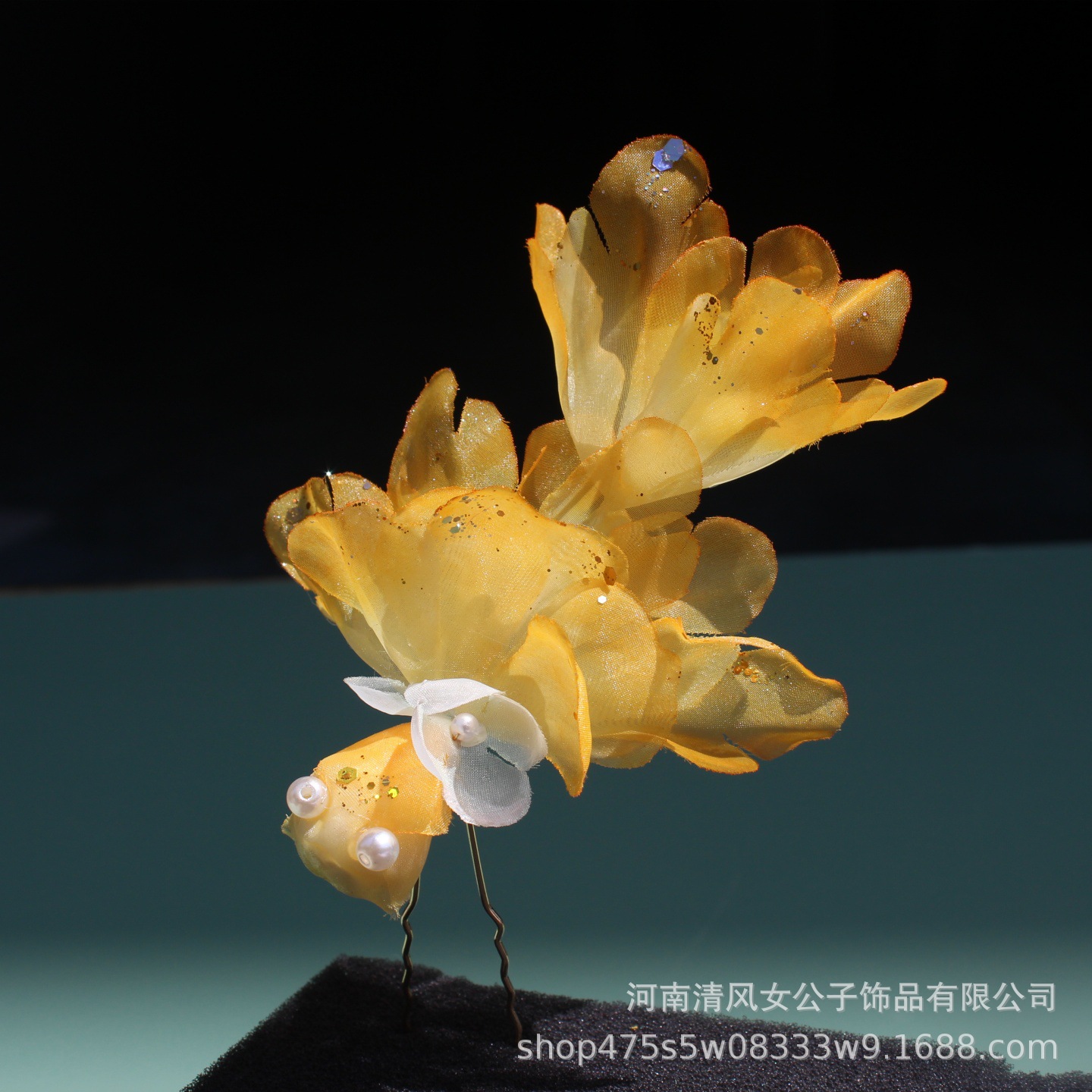 Hanfu Hair Accessory with Lotus Flower Design, New Ancient Style Original Sheer Silk Yarn, Super Fairy New Chinese Style Hair Ornament with Soft Rod Hairpin