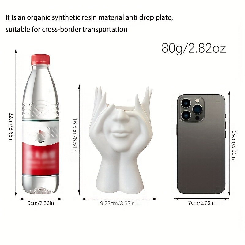 Cross-Border Creative Human Art Style Office Supplies Desktop Multi-Functional Storage Pen Holder Makeup Brush Holder Decoration