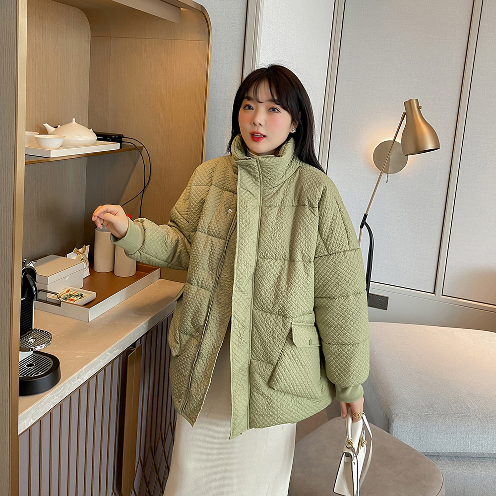 A361 Xuanchen Plus Size Women's Clothing for Fat Girls Korean Style Cotton Clothing Winter New Warm Jacket 100kg Slimming Look-Bfd