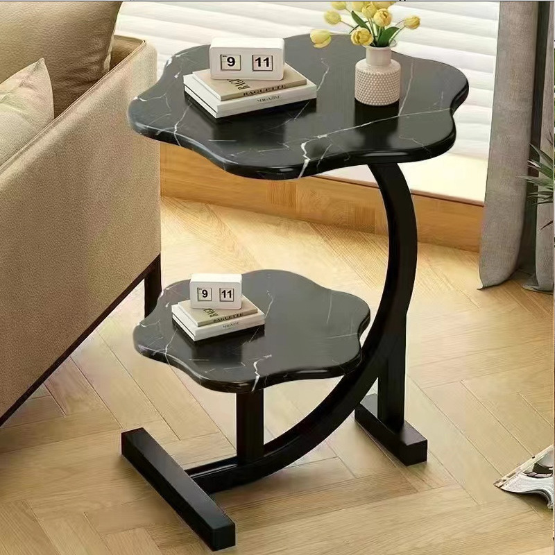 Modern Simple Small Side Table Cross-Border Wholesale Living Room Mobile Small Coffee Table Home Double-Layer Small Tea Table Bedside Small Side Cabinet