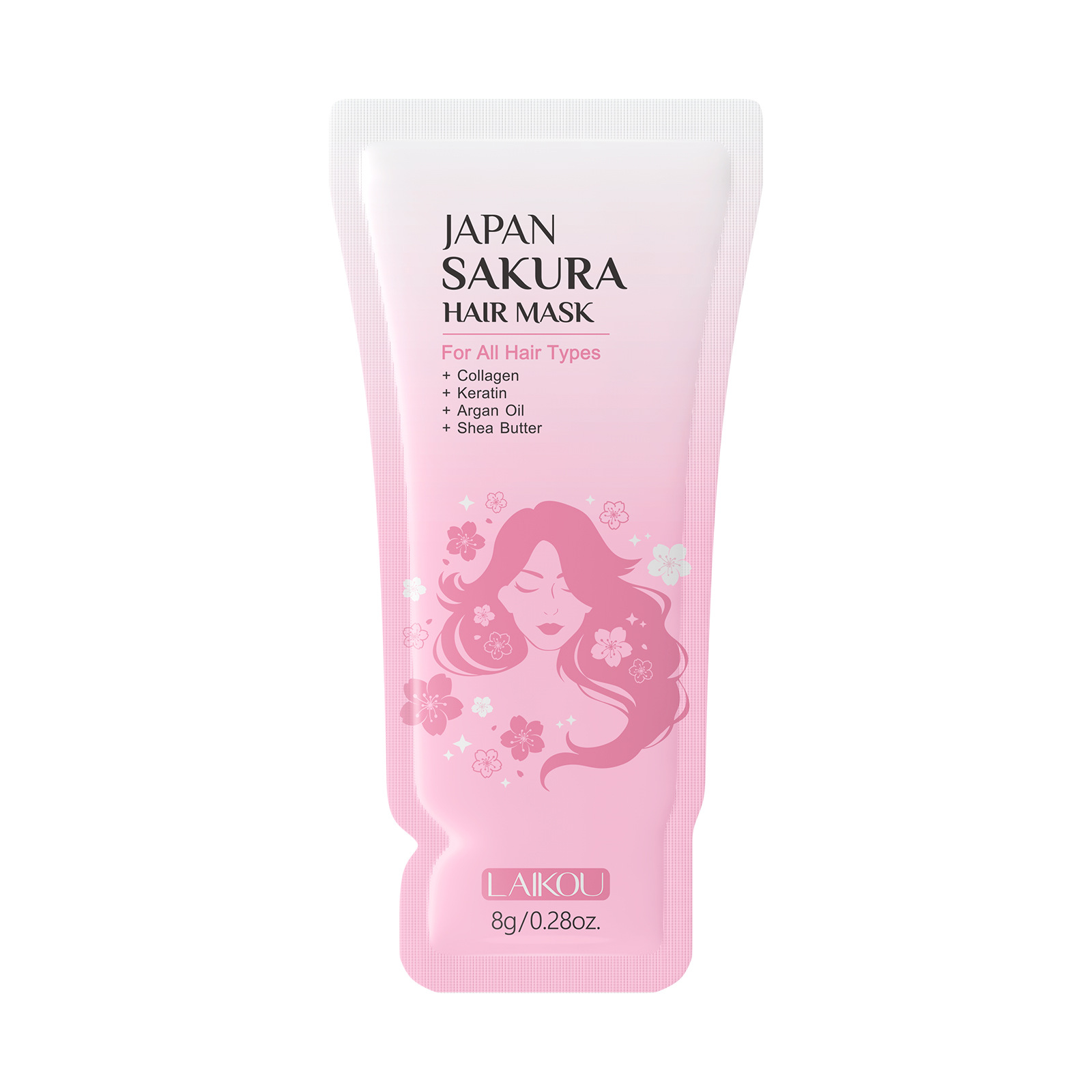 Cross-Border New Product Laiko Sakura Sheet Hair Mask 8g Repairs, Moisturizes, Restores Luster and Smoothness, Factory Spot Wholesale
