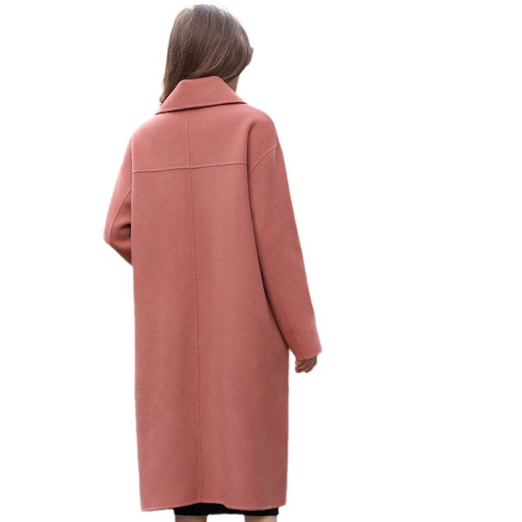 广州番禺服装厂家批发手工双面呢大衣时尚简约羊毛呢大衣外套