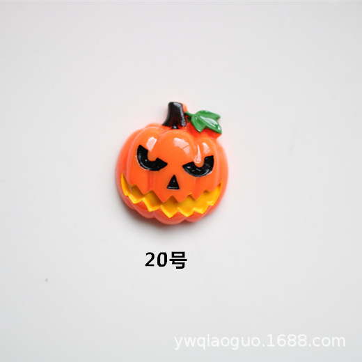 Halloween Vampire Ghost Pumpkin Bat Resin Accessories DIY Halloween Hairpin Ring Handmade Accessories