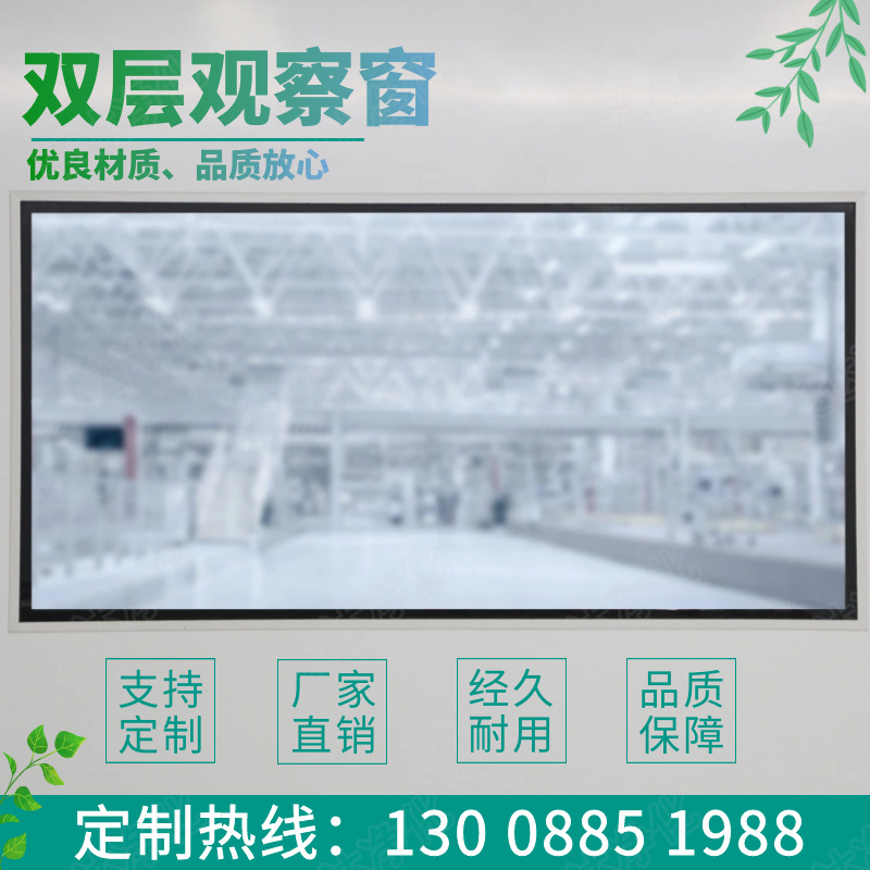 Hollow Clean Window Double Tempered Fireproof Glass Window Dust-free Workshop Pharmaceutical Factory Purification Window Laboratory Observation Window