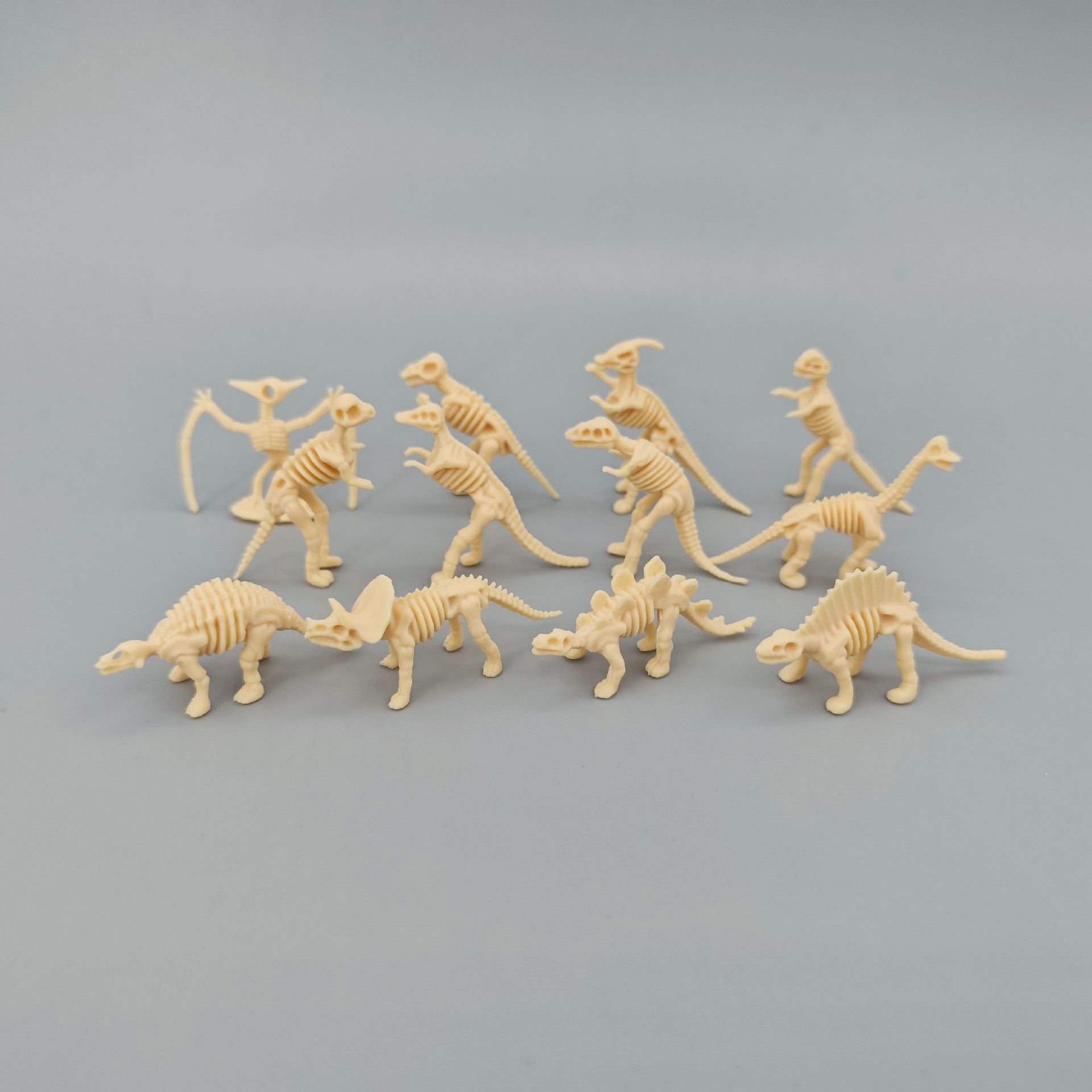 [Mini] dinosaur skeleton archaeological excavation fossil DIY dinosaur model children's toy Tyrannosaurus Rex Triceratops