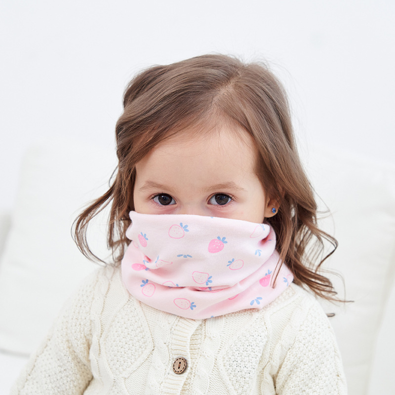 Children's Scarf Pure Cotton Class A Autumn and Winter Scarf Warm Baby Wind-proof Neck Set Infant High Elastic Multi-purpose Towel