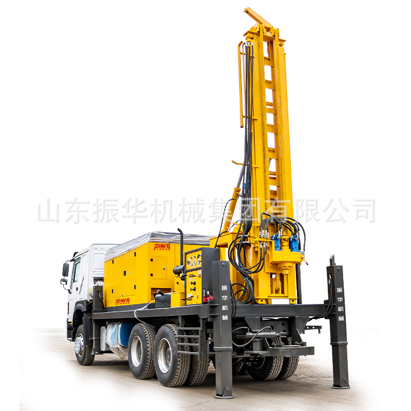 Vehicle-Mounted Pneumatic Water Well Drilling Rig 500m Tire-Type Deep Well Drilling Rig Howo Chassis 6X4 Truck Drilling Rig