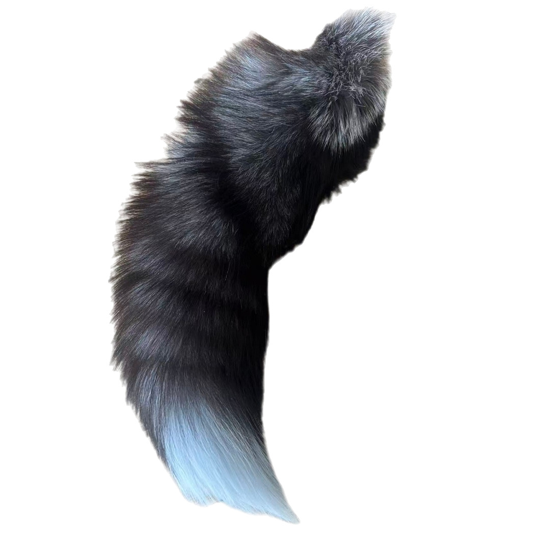 Real Fox Tail Pendant Cos Accessories Pendant Keychain Pendant Jewelry Performance Props Plush Fur Accessories