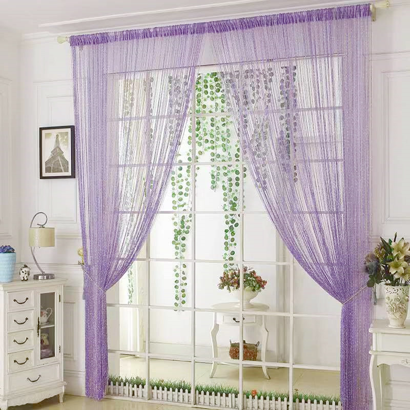 Korean-style Silver Wire Curtain Wedding Wedding Wedding Densed Tassel Door Curtain Home Living Room Partition Curtain Porch Decorative Curtain