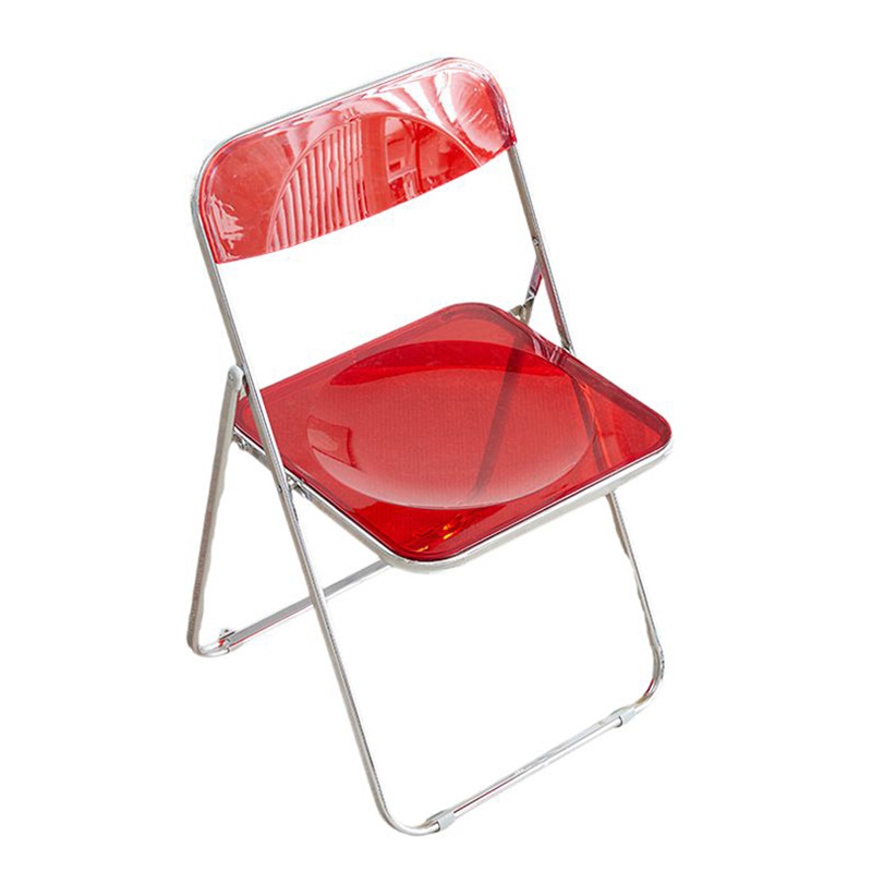 Transparent Popular Chair Acrylic Foldableing Chair Simple Photo Clothing Store Stool Ins Makeup Dining Chair Home
