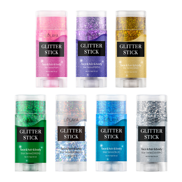 Cross-border makeup GLITTER STICK GLITTER STICK sequins magic color pearlescent stage party body hair cream