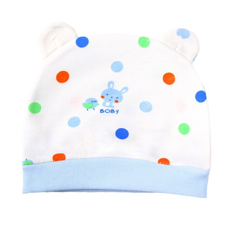 Spring and Summer Newborn Single-Layer Fetal Cap Binaural 0-3 Months Infant Soft Confinement Cap New Baby Windproof Cap