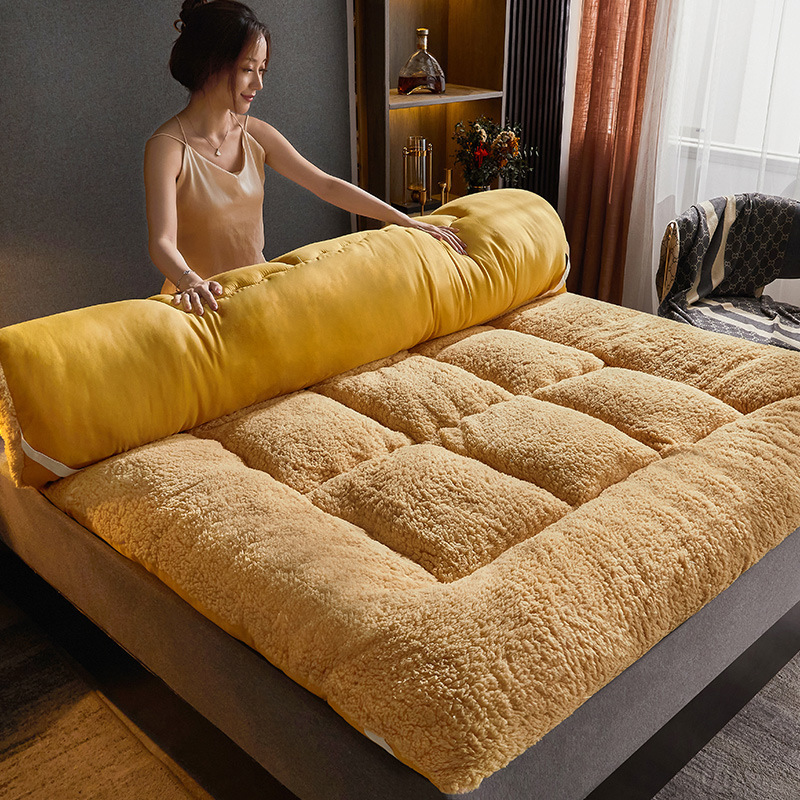 Cashmere Mattress Cushion Thickened Winter Single Student Dormitory Home Tatami Winter Bed Mattress Cushion Approved