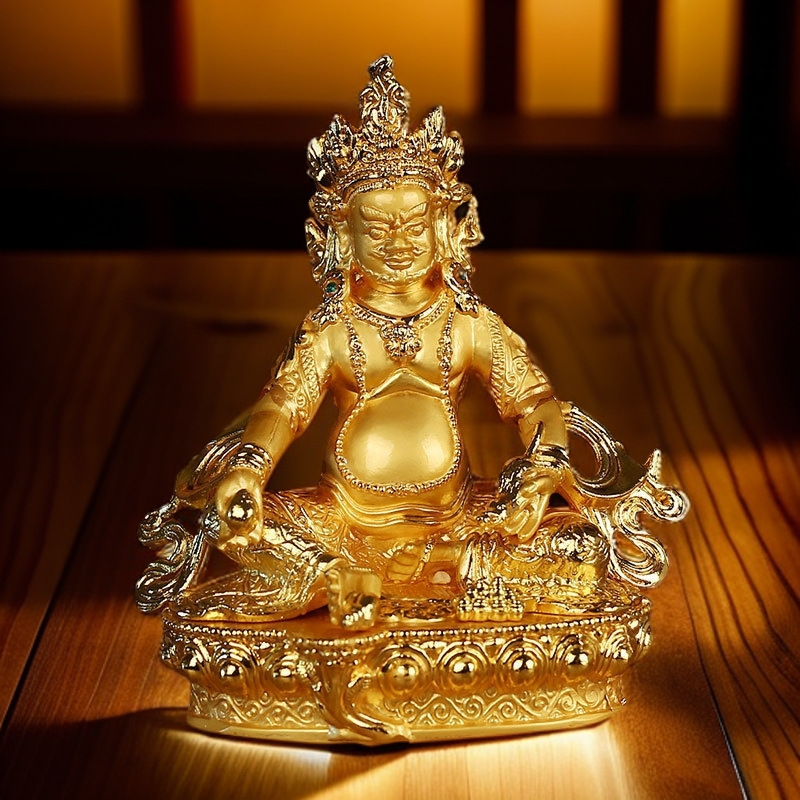 Xizang ornaments alloy Guanyin small Buddha statue Sakyamuni Jushri Tama decorative ornaments lotus master gold-plated Buddha statue 15cm high