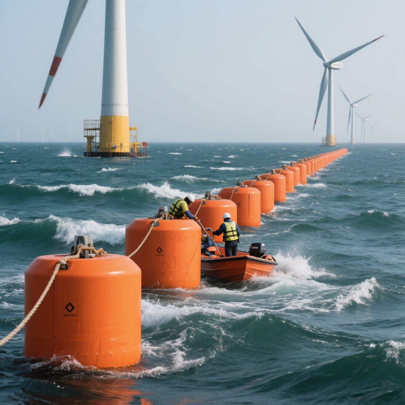 Reservoir Cylindrical Floating Body, Upstream and Downstream Garbage Interception Floating Body of Hydropower Station, Water Area Division Interception Floating Bucket Floating Ball