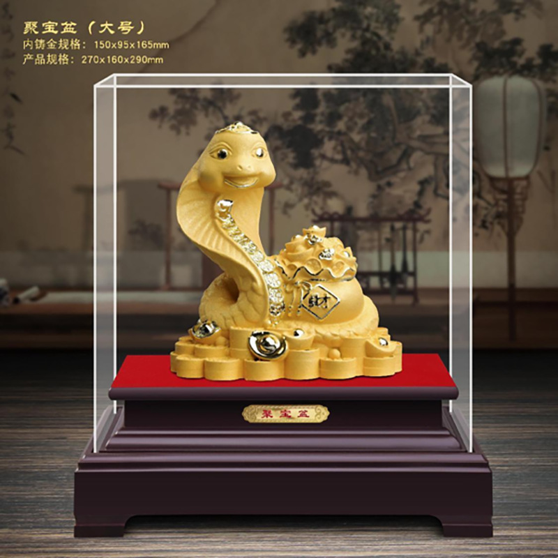 2025 Year of the Snake Golden Snake Welcomes Ornaments Velvet Sand Golden Snake Crafts Sales Opening Mascot Insurance Company Activities