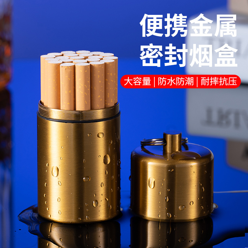 Металлическая влагозащитная коробка для сигарет YF-819, с герметичной защитой, для outdoor путешествий