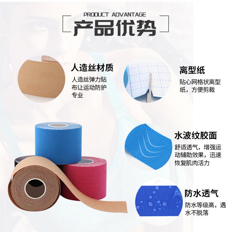 Factory elastic exercise physiotherapy muscle internal effect patch tape muscle patch muscle patch lifting chest patch with bandage