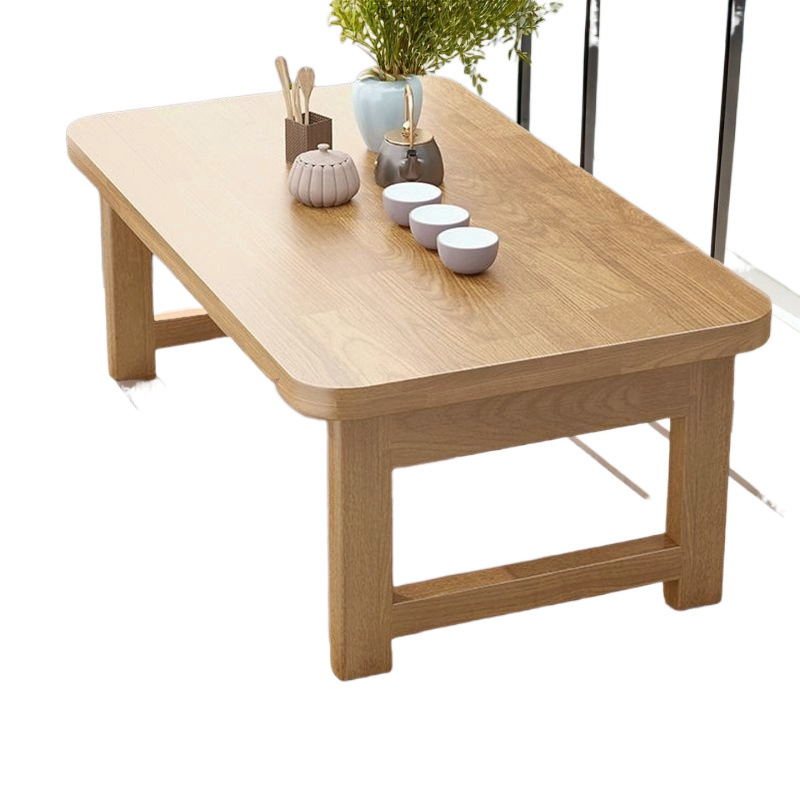Household Table Rubber Wood Kang Table Household Solid Wood Tatami Small Coffee Table Bay Window Table Bed Study Table Computer Low Table