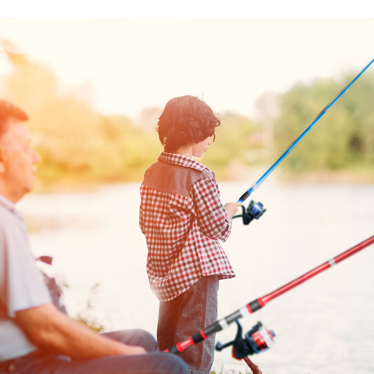 Ultra-short couples parent-child children double-pole wheel suit 1.8 meters 2.1 meters fishing rod fishing gear equipment full set of cross-border wholesale