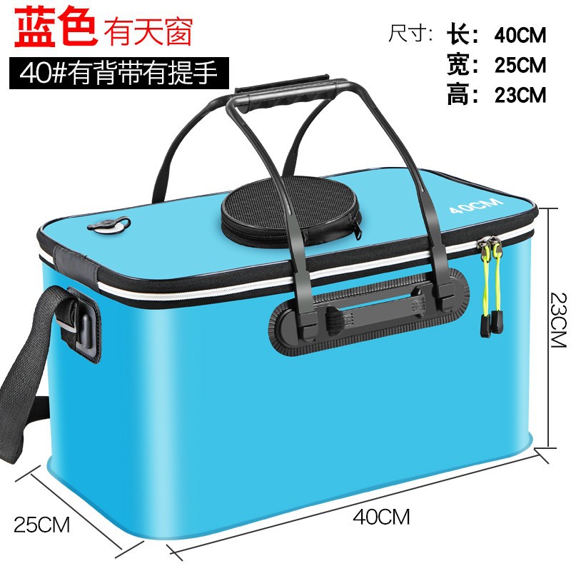 Fishing Bucket Foldableing Portable Live Fish Bucket with Lid Canvas Fish Bucket Fishing Utensils Tool Box Fish Bucket