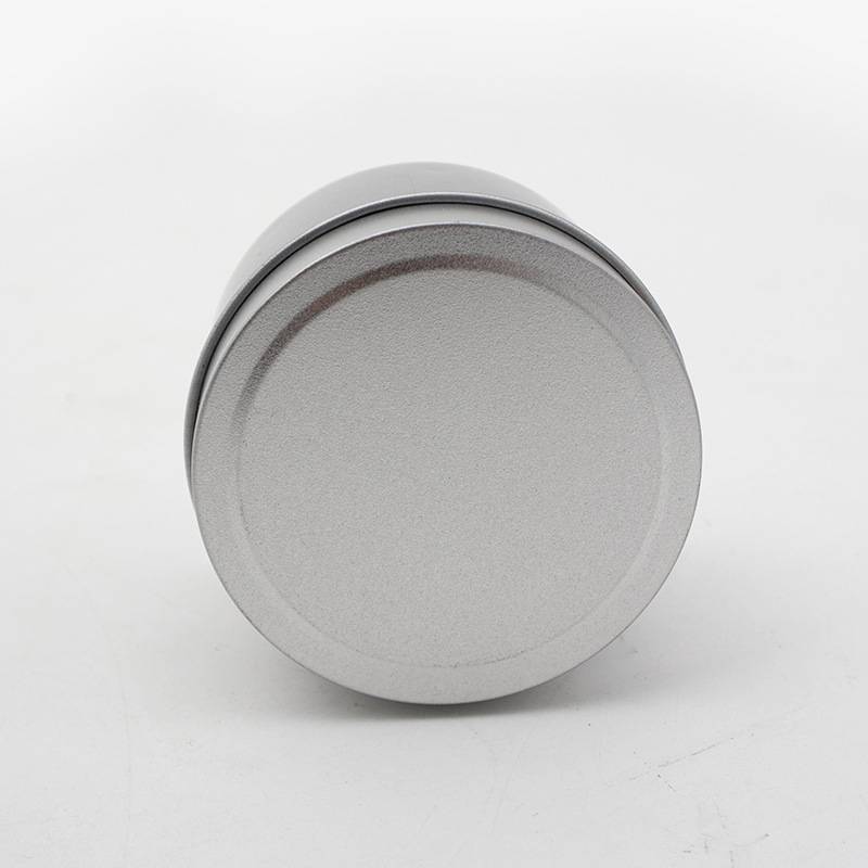 Tinplate Round Box Candy Box Tinplate Packaging Frosted Gift Can Be Customized Sealed Silver Exquisite Packaging Box
