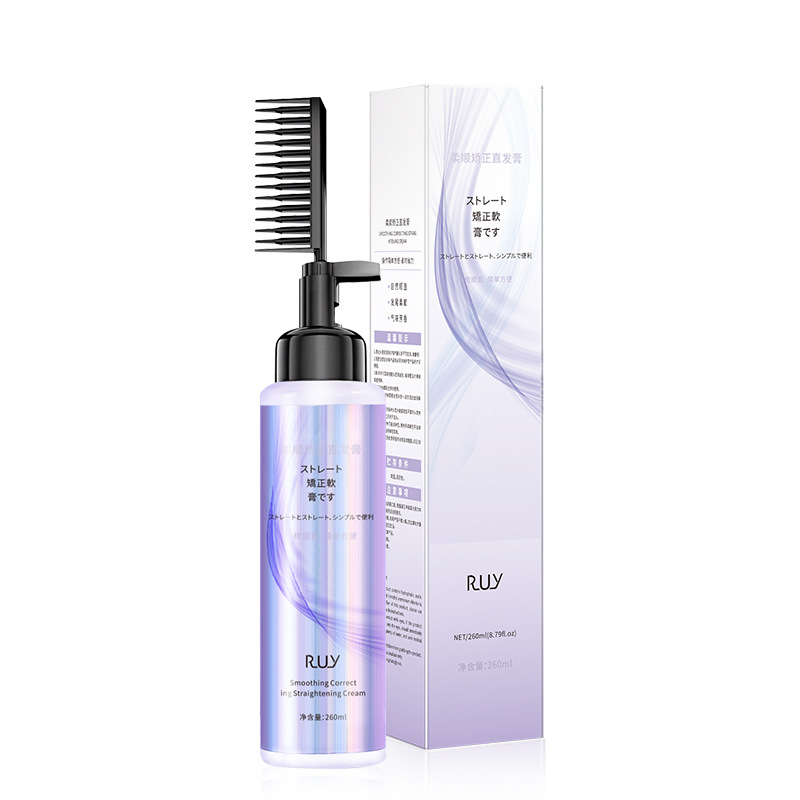 RUY Soft Straight Hair Correction Cream Smooth Irritability Maintenance One Care Damaged Hair Softening Hair Dye Cream Wholesale