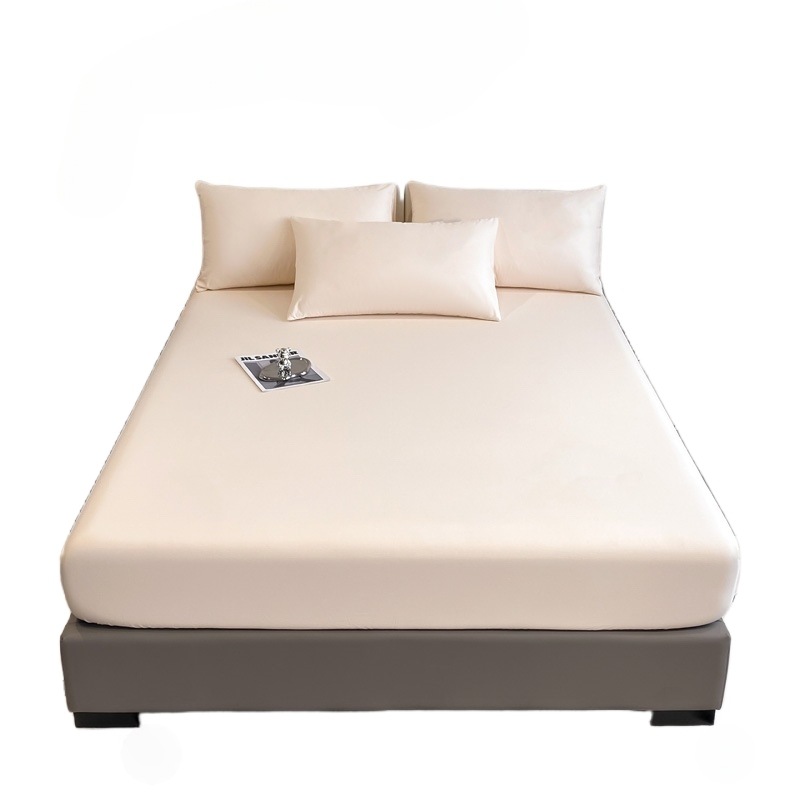 Cross-Border Polyester Fiber Bedding, Solid Color Brushed Simple Sheets, Fitted Sheets, Bedspreads, Pillowcases, One Piece Customized