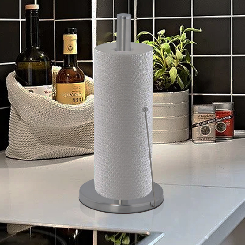 Factory Direct supply stainless steel round bead tissue holder kitchen bathroom bathroom simple roll paper storage rack