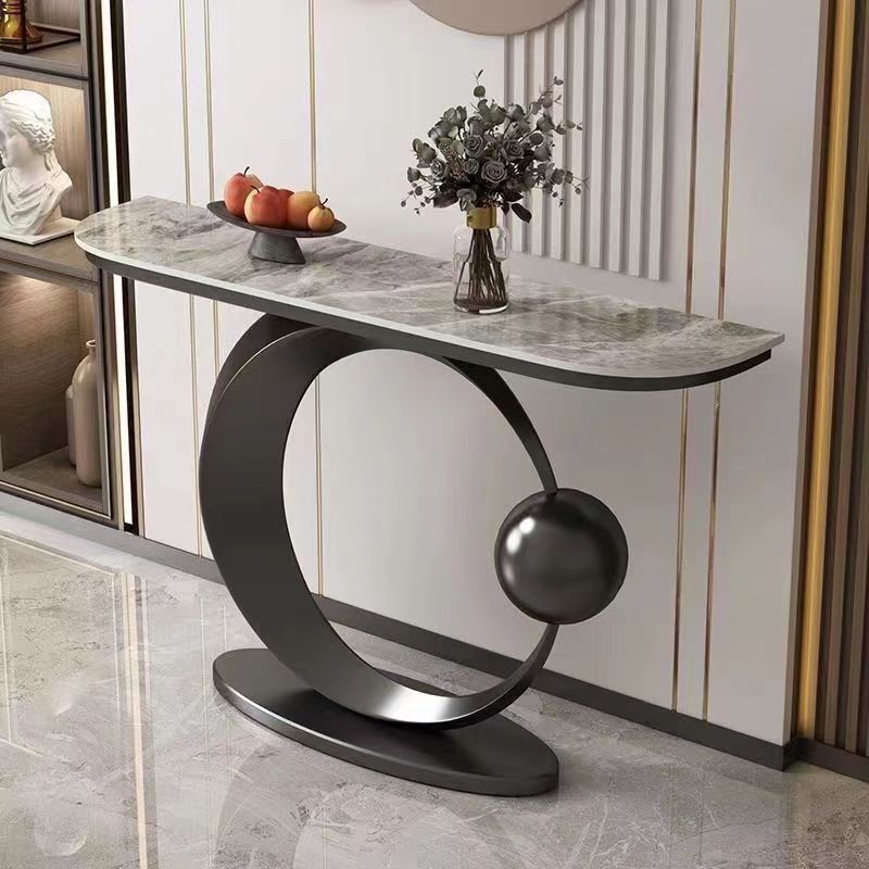 Italian Rock Board Entrance Entrance Table Light Luxury Wall Table Modern Simple High-end Decoration Table Living Room Partition Table