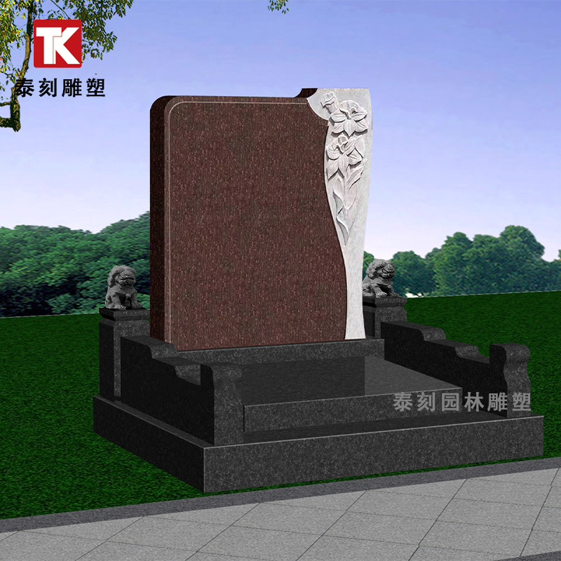 Cemetery Lingyuan Cemetery Tombstone Shanxi Black Granite Bluestone Marble Art Cemetery Lettering Stone