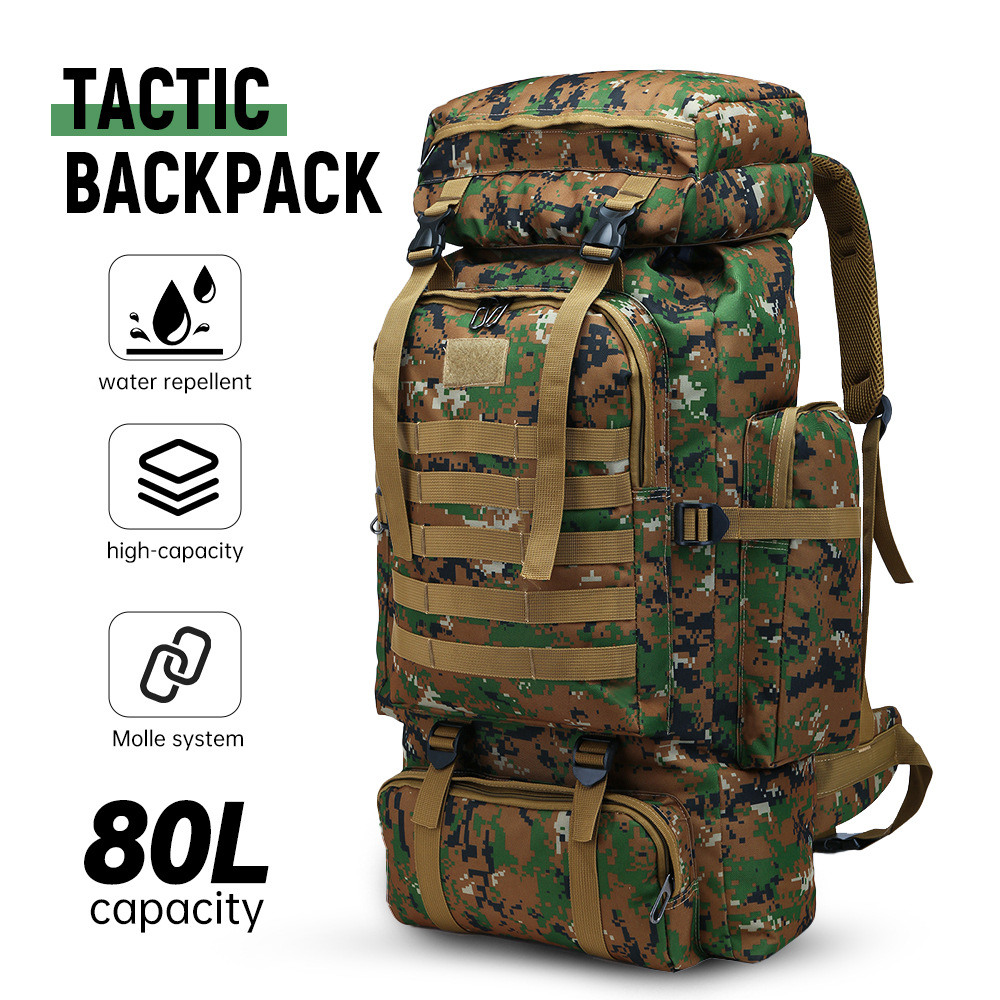 Кросс-бордерный рюкзак для альпинизма 80L, большой объем, тактический рюкзак для мужчин и женщин, уличный спорт, рюкзак для путешествий