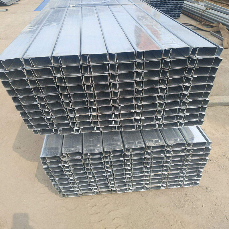 Shandong Manufacturer Specializes in the Production of Steel Structure Construction Photovoltaic Punching Cold Bending Profile C-Shaped Steel Galvanized C-Shaped Steel Sandalwood Strips