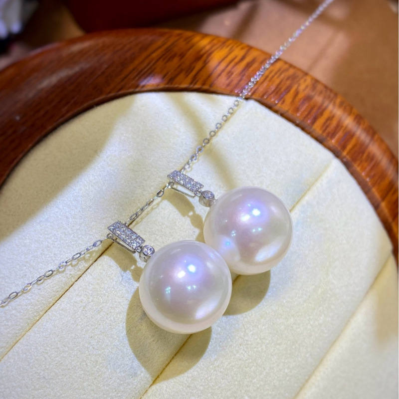 Подвеска из пресноводного жемчуга G18K Thick Gold No Matter Brand, 13-14мм, пресноводный жемчуг Эдисона