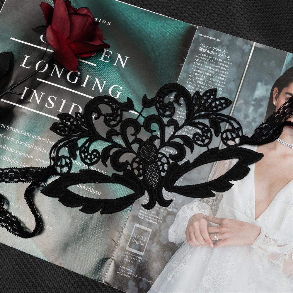 New sexy lingerie accessories sexy lace perspective fairy strap hollow eye mask Princess accessories 9012