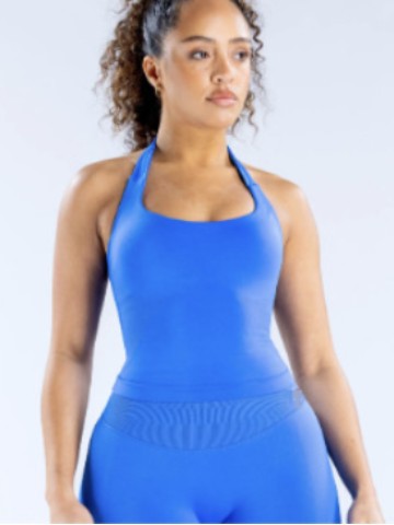 DFYNE Flat Collar Sports Yoga Vest Full Extinction Super Soft Nylon Hanging Neck Fitness Outdoor Running Yoga Top